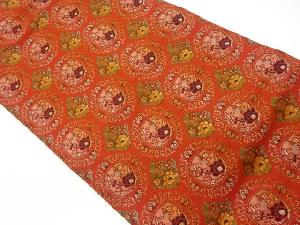 リサイクル　草花模様織出し名古屋帯